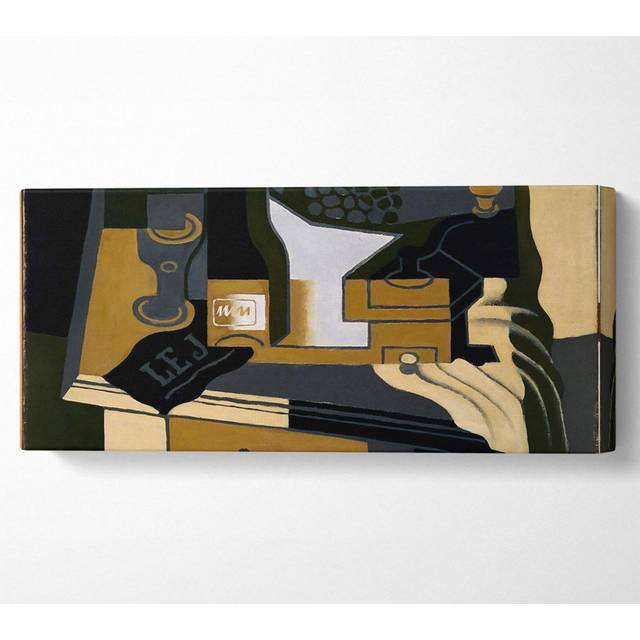 Juan Gris Coffee Grinder Panoramic Canvas - Multicolour (50.8cm H x 121.9cm W)