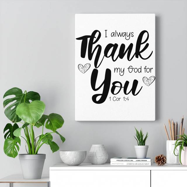 My God for You 1 - Wrapped Canvas Typography (41cm H x 30cm W)