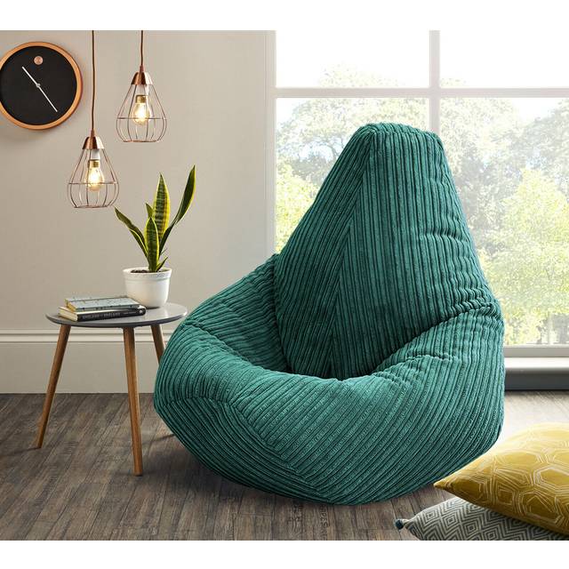 Jumbo Cord Highback Bean Bag Chair - Teal (Large)