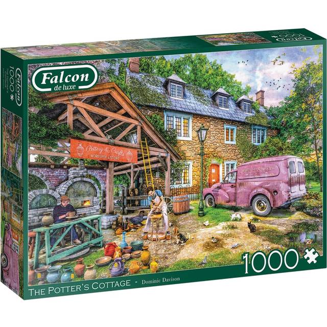 Jumbo, Falcon de luxe, Potters Cottage, Jigsaw Puzzles for Adults, 1,000 pieces