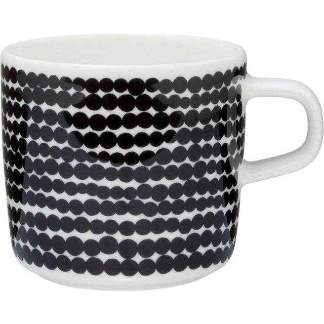Marimekko Räsymatto kaffekopp 20 cl svart-vit