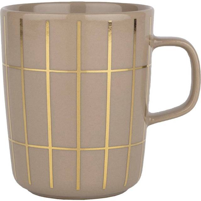 Oiva Tiiliskivi mugg, 2,5 dl, brun/guld - Brun/guld