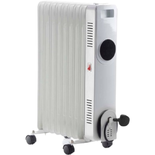 Daewoo HEA1890GE 2000W Oil Filled Radiator 24Hr Timer LCD Display