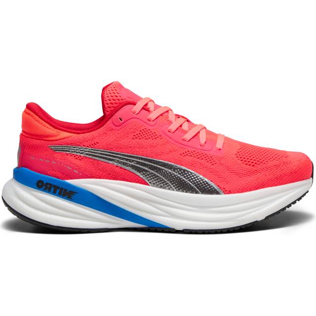 PUMA Herr Magnify Nitro 2 löparskor 42fire orkidé ultra blå röd, röd, 42 EU