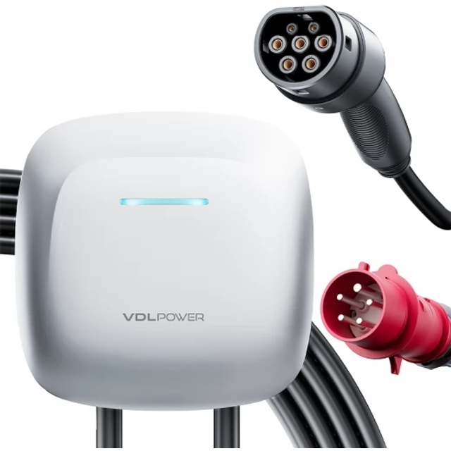 VDLPOWER EC50 EV Ladegerät, 11 kW Schnellladung, 10/13/16 A Ladestation mit APP-Steuerung, 5 m Typ-2-Kabe