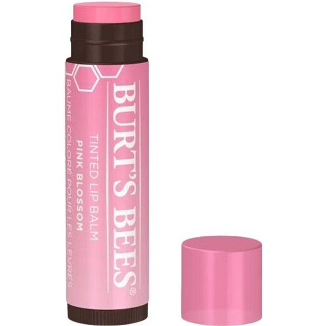Burt&#39;s Bees 100% Natural Tinted Lip Balm Pink Blossom with Shea Butter & Botanical Waxes 1 Lip Balm
