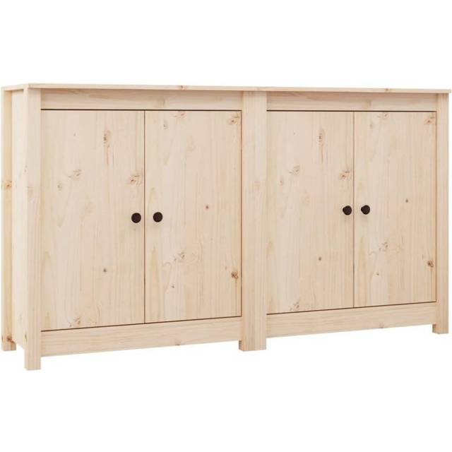 Skänkar 2 st 70x35x80 cm massiv furu