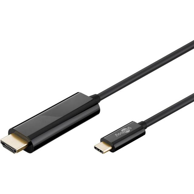 USB-C- HDMI Adapterkabel 4k60Hz, 1,80m, sort
