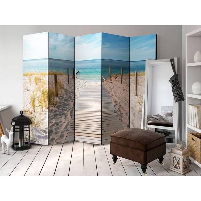 Humphrey Holiday at the Seaside Room Divider - Blue;Green;Beige (225cm W)