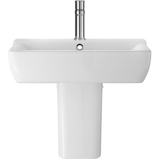 Hudson Reed Arlo 550x420 1th White Basin &amp; Semi Pedestal - CPC026
