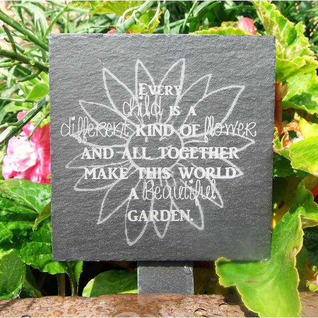Killeen Every Child Is a Different Kind of Flower and All Together Make This World a Beautiful Garden Garden Sign (23cm H X 10cm W X 0.4cm D)