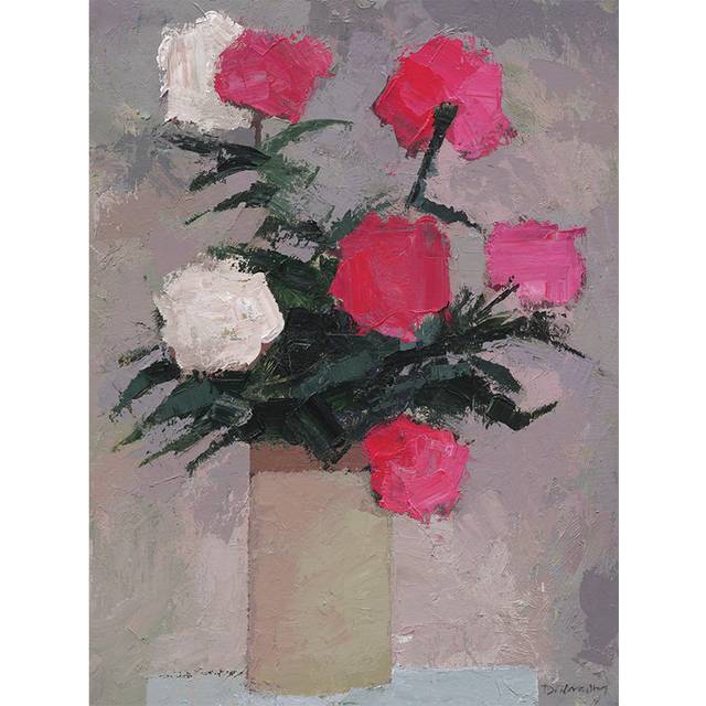 PAUL DONAGHY (PINK & WHITE PEONIES) 60X80 CANVAS - Wrapped Canvas Canvas - assorted (60cm H X 80cm W)
