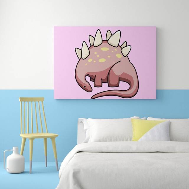 Herbivore Dinosaur - Wrapped Canvas Graphic Art Print (101.6 cm H x 142.2 cm W)