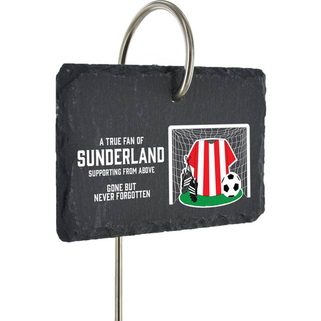 Botyu Sunderland Fan Football Slate Grave Marker Memorial Plaque - Grey (25cm H X 11cm W X 1cm D)