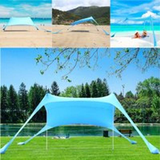 Beach Tent Family Sun Shade 4-6 Person Shelter Camping Canopy UPF50+