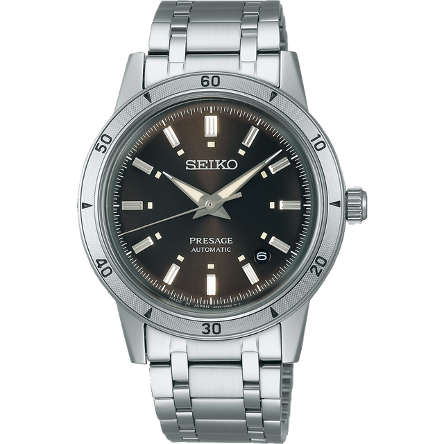 Seiko Herrenuhr Presage Style 60's SRPL09J1 - silber