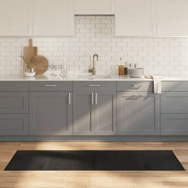 Rug Rectangular Black60x200 cm Bamboo Vidaxl