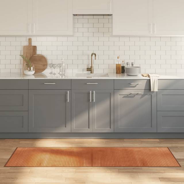 Matta rektangulär brun 60x200 cm bambu