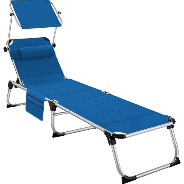 Solstol Lorella, vadderad, hopfällbar - blå