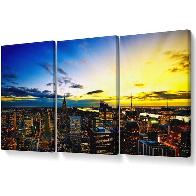 City of the Golden Sun - 3 Piece Wrapped Canvas Graphic Art (101.6cm H x 203cm W)