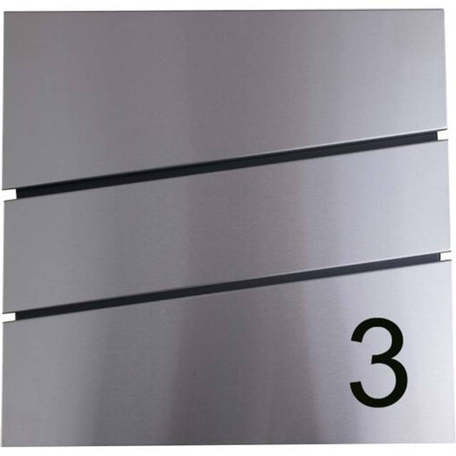 Maylin Locking Wall Mounted Letter Box - Silver (Large)