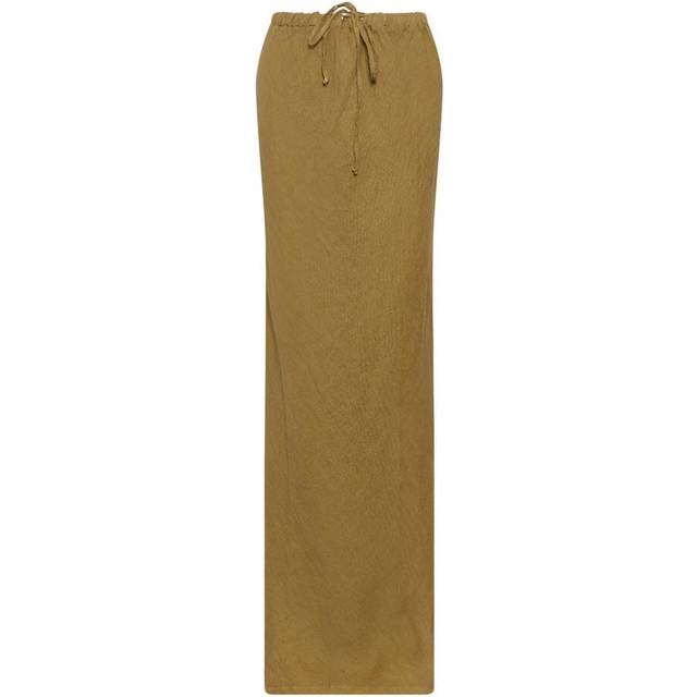 Samira Linen Skirt Khaki