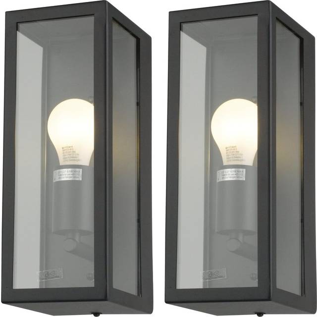 Roro Black Outdoor Flush Mount (32cm H X 12cm W X 14cm D)