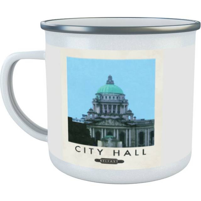 Zara Belfast City Hall, Ireland Enamel Mug - Blue;Grey