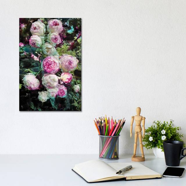 Peony Floral Garden by Heather Offord - Wrapped Canvas Painting (30.48cm H X 20.32cm W)