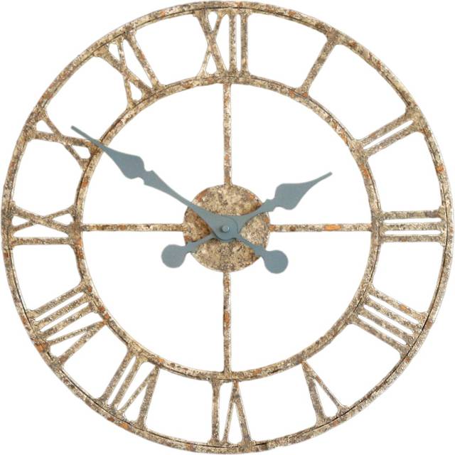 Manufahi 45cm Silent Wall Clock - Cream (45cm W X 45cm H X 5cm D)