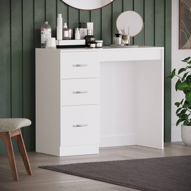 Castleford Dressing Table - White (79cm H X 93cm W X 38cm D)