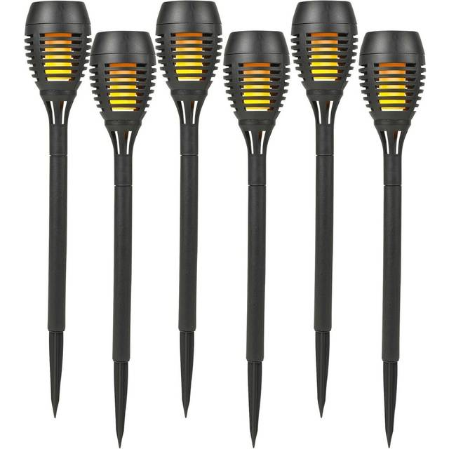 Pucci Flame Effect Garden Spike 1 Light Pathway Light - Plastic (20cm H X 9cm W X 9cm D)