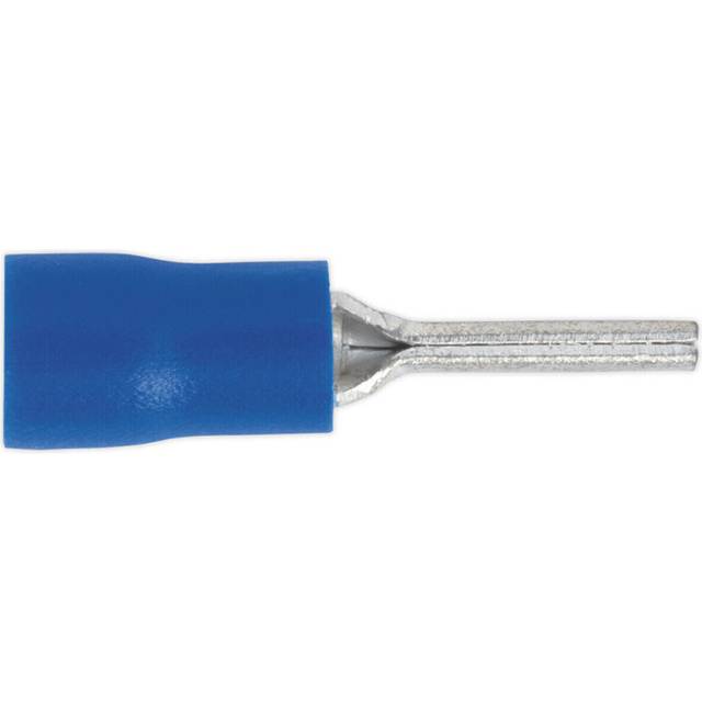 100 PACK Easy-Entry Pin Terminal - 12 x 1.9mm - Suits 16 to 14 AWG Cable - Blue
