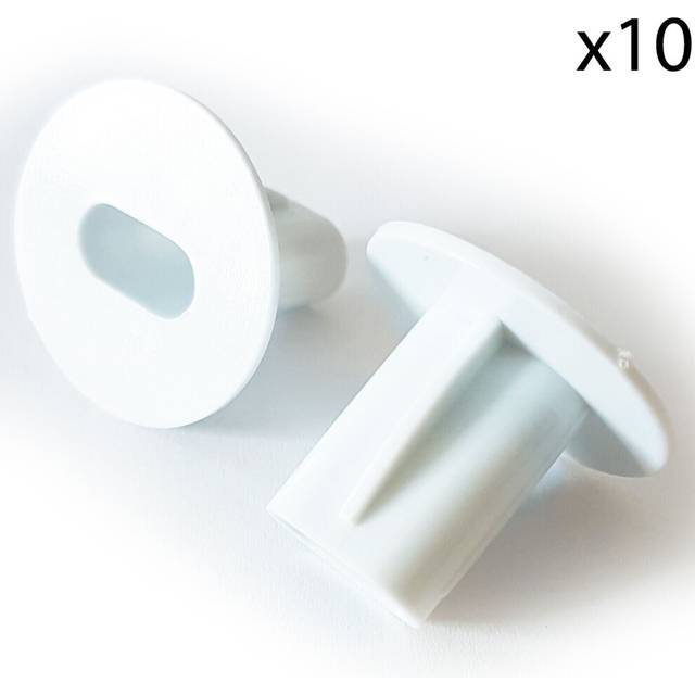 10x 8mm White Twin Shotgun Cable Bushes Feed Through Wall Cover Coax Hole Tidy