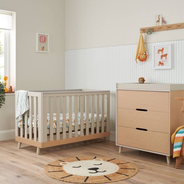 Tutti Bambini Hygge Mini 2pc Room Set - Light Oak/White Sand, Cream