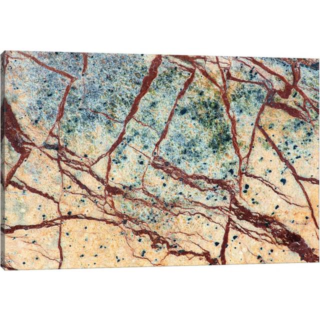 USA, California. Detail of Cut Slab of Marble Rock by Jaynes Gallery - Wrapped Canvas Painting (30.48cm H x 45.72cm W)