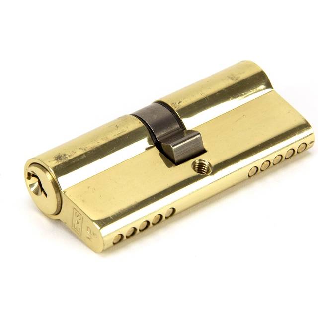 Double Cylinder, Cylinder Euro - Lacquered Brass (3.2cm H X 1.7cm W X 7cm D)