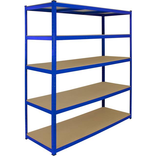 T-Rax 180cm 5 Shelf Shelving Unit - Blue (180cm H x 160cm W x 60cm D)