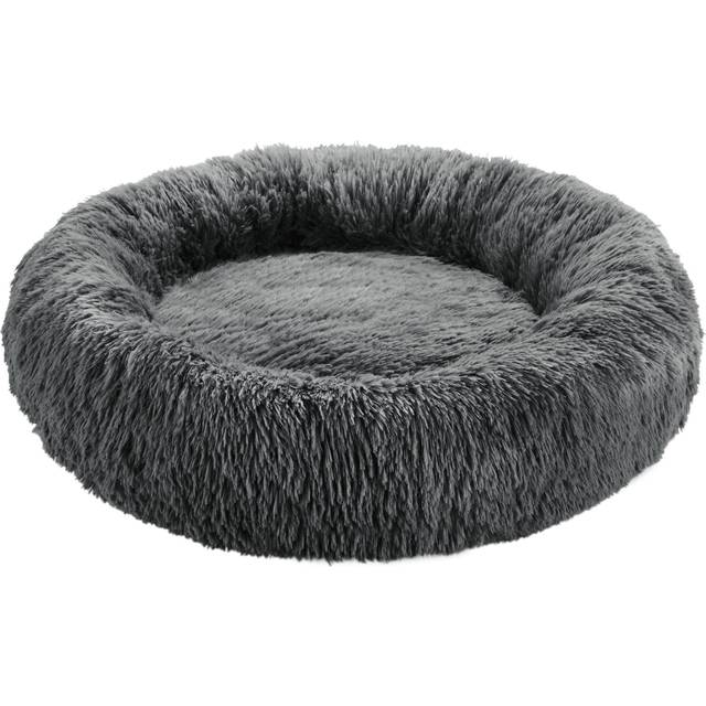 Dog Bed Maja - round with long plush, thick padding with raised edge, washable & non-slip - Ø 70 cm