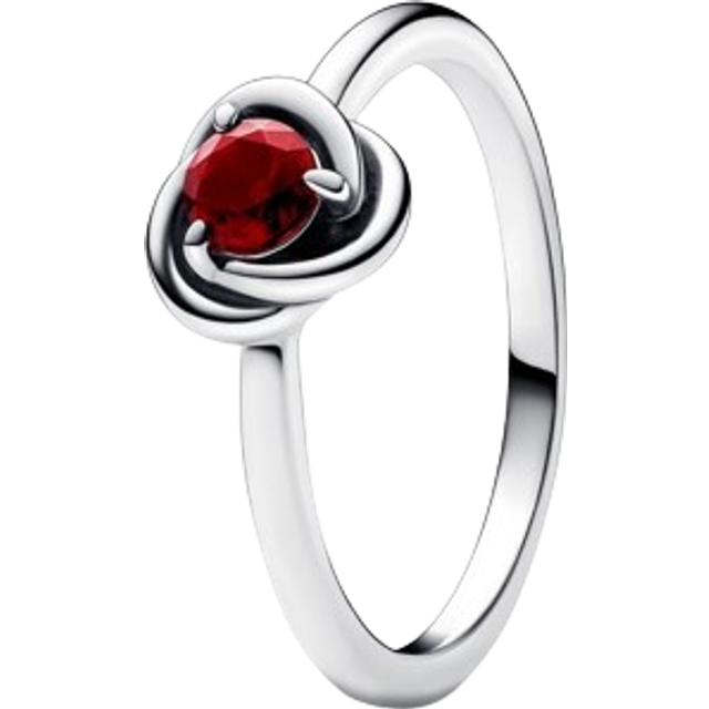 Pandora July Birthstone Eternity Circle Ring - 56 - Red