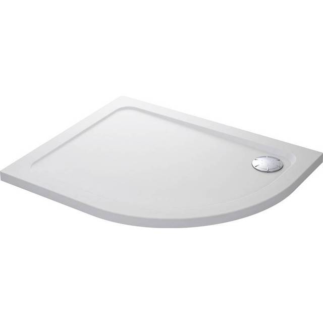 Mira Flight Safe Offset Quadrant Shower Tray 1000 x 800mm LH in White Acrylic Stone Resin