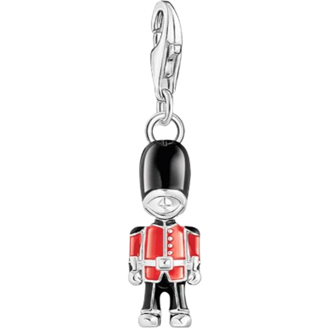 THOMAS SABO Silver British Royal Guard Charm - black/red/silver