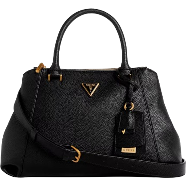 Guess Laryn Pebbled Luxury Satchel Black