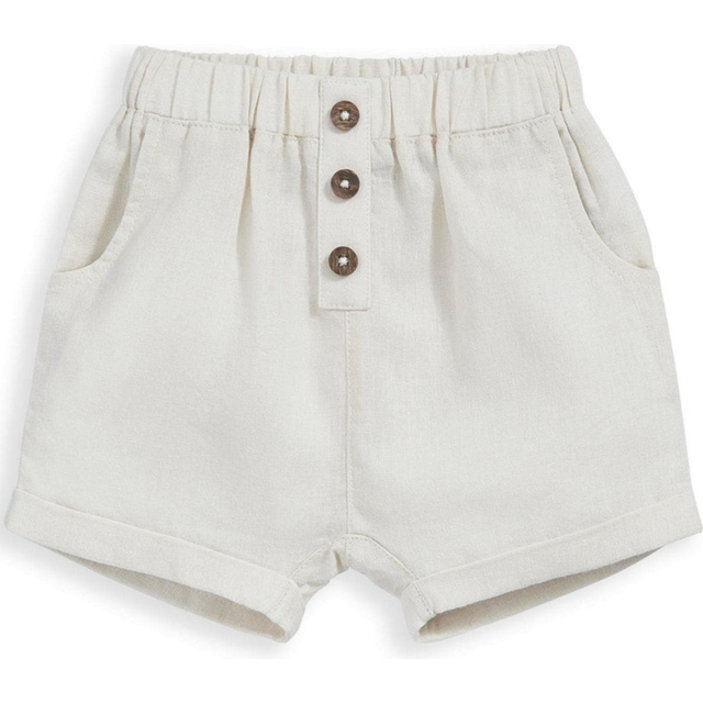 Linen Shorts - BEIGE - 6-9 Months
