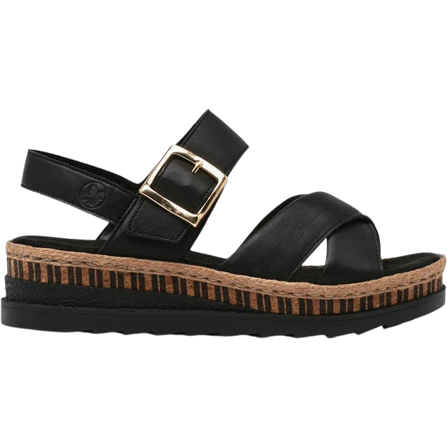 Bekväm skinnsandal med korsande remmar
