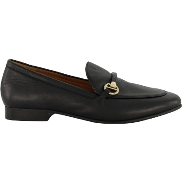 Dune London Womens Ladies Wf Grandeur - Wide Fit Snaffle-Trim Loafers - Black Leather (archived) - Size UK 3