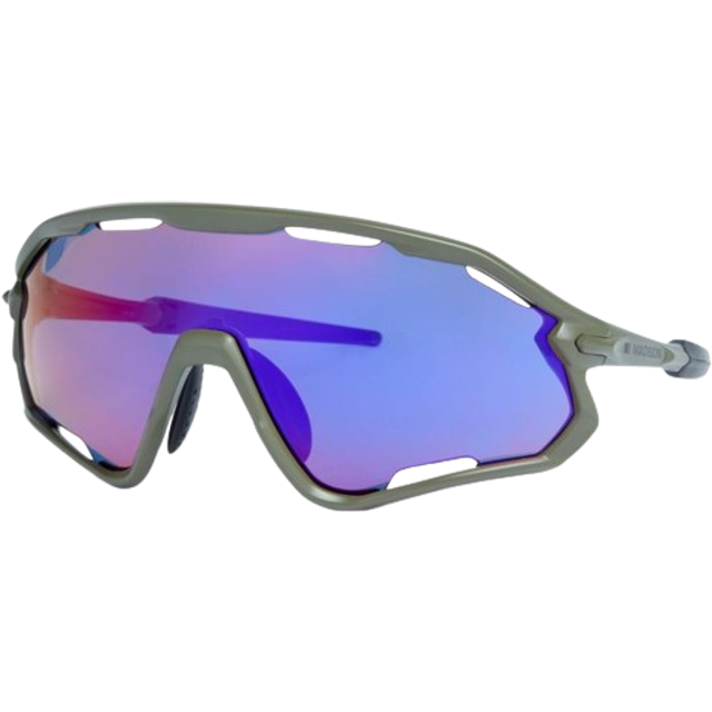 Madison Code Breaker Sunglasses - Midnight Green Frame / Purple Mirror Lens - Green/purple