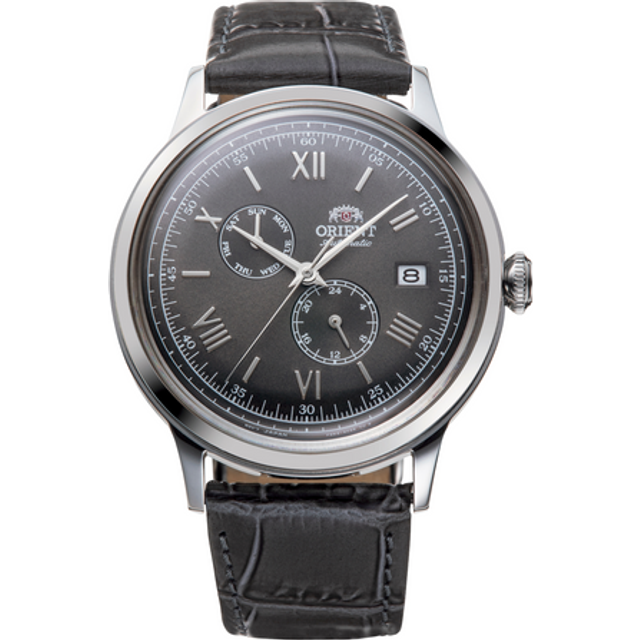 Orient Bambino Version 8 Classic Leather Strap Grey Dial Automatic RA-AK0704N10B Men's Watch