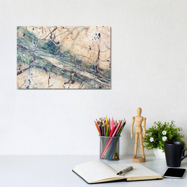 USA, California. Detail of Cut Slab of Marble Rock by Jaynes Gallery - Wrapped Canvas Painting (20.32cm H x 30.48cm W)