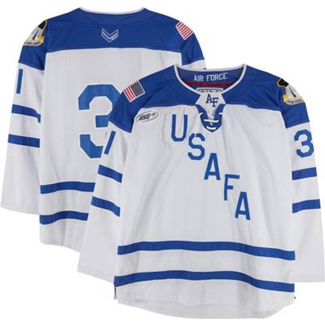 Air Force Falcons Team-Issued #31 White Jersey with Atlantic Hockey Patch from the Hockey Program
